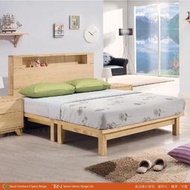 床頭 床底實木木紋 5尺 6尺 床頭箱 床架 臥室 全實木 HY160添興家具2022