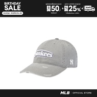 MLB หมวกแก็ป ยูนิเซ็กซ์ Vintage Demage Curve Logo Unstructured Ballcap รุ่น 3ACPV106N 50GRS สีเทา