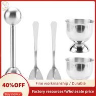 Egg Cracker Topper Set – Soft Hard Boiled Eggs Separator Tool – Include Spoons and Cups-Shell Remove