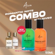 COMBO MALDIVES + ROMANTIC NOTES Perfume Minyak Wangi Perempuan Lelaki tahan lama perfume womens mens