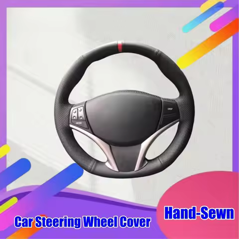 Customize Hand Sewing Anti-slip Microfiber Leather Car Steering Wheel Cover For Toyota Yaris Vios 20