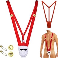 Men's String Christmas Underwear Mankini Borat Thong Funny Swimming G-Strings Thongs for Men Swimsui