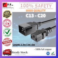 C20 to C13 l C20 Male Plug To C13 Socket Female (1.5MM)16AWG Power Extension AC Power Cable Cord Ada