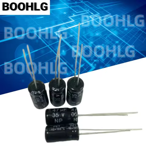20PCS 47uf 35V vertical NP non-polar aluminum electrolytic capacitor 35v 47uf 6X11mm