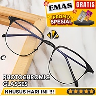 Aviator Glasses Flexible Cross Lightweight Anti-Radiation Photochromic Blueray Bluecromic Normal Fas