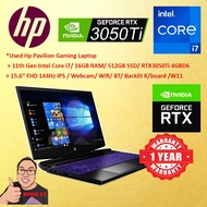 *Recon / Used Gaming HP Pavilion Gaming 15 Purple Laptop 11th Gen i7 16GB RAM 512GB SSD NVIDIA RTX3050Ti