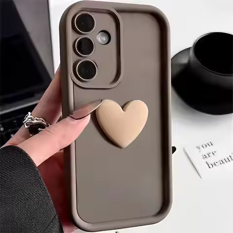 Y15A Y16 Y33S Y17S 4G Cute Love Heart Silicone Case For Vivo Y75 Y55 5G V21E 4G Women Matte Soft Bac