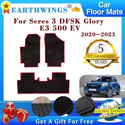 Car Floor Mats For Seres 3 DFSK Glory E3 500 EV 2020~2023 Rugs Panel Footpads Carpet Cover Anti-slip