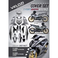 Y15ZR V1 / V2 COVERSET GREY MATTE COVER SET BODY COVER SET SNIPER150 EXCITER150 V1 V2