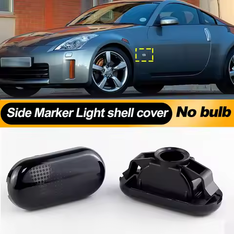 2PCS Car Side Marker Indicator Turn Signal Light Lamp Shell no bulb For Nissan 350Z Qashqai J10 Note
