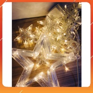 (Direct Power Plug) Big 6-Star Led Strip Set ^ Small Star Flashing Effect With Extension Plug