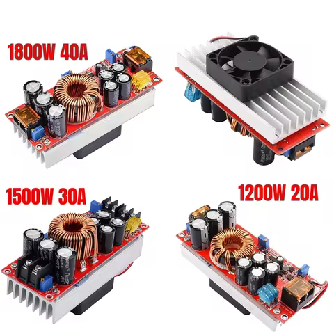 1800W 40A 1500W 30A 1200W 20A DC-DC Boost Converter Step Up Power Supply Module 10-60V to 12-90V Adj