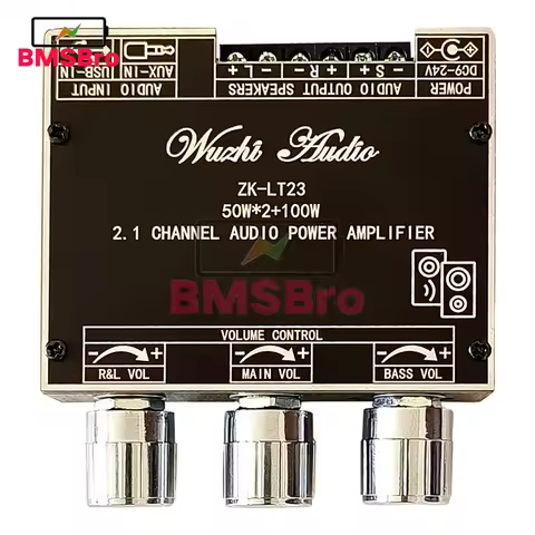 ZK-LT23 50W*2+100W True Wireless 2.1 Channel Subwoofer BT 5.1 Audio Amplifier Power AMP Wuzhi Audio 