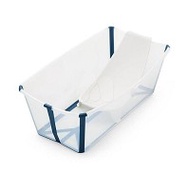 Stokke FlexI Bath 摺疊式感溫浴盆套裝(含浴盆+浴架)-透明藍