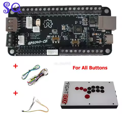 Advanced Breakout Board GP2040-CE Raspberry Pi RAC PICO Game Joystick Control Chip Kit Zero Delay RG