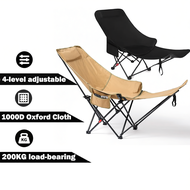WTHB Camping Chair Foldable Moon Chair Outdoor Adjustable Portable Kerusi Lipat Thickened Steel Heav