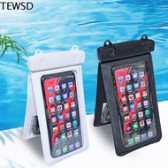 TEWSD IP68กันน้ำ ถุงเก็บโทรศัพท์มือถือใต้น้ำ กระเป๋าคู่ หน้าจอสัมผัสหน้าจอสัมผัส ฝาครอบโทรศัพท์ใสสำห