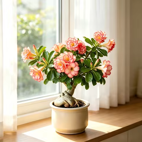 Desert Rose | Exotic potted succulent with colorful flowers (bare root)