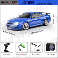 Skymaker LD1899 1/18 RC Drifting Car GTR R34 2.4GHz RWD with Gyroscope on-Road Alloy Body Shell Remo