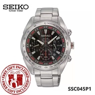 Seiko Criteria Solar Chronograph SSC045P1 Men's Stainless Steel Watch