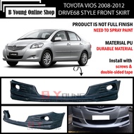 TOYOTA VIOS NCP93 SECOND GENERATION 2007-2013 DRIVE 68 STYLE FRONT SKIRT (D68) THAILAND DESIGE (PU)S