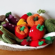 手作毛線美食 遊戲玩具 餐廳布置 手工麻繩編織蔬果籃