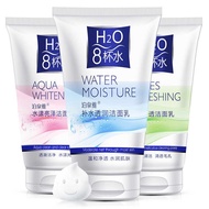 Bioaqua H2o 8 Water Allantoin White Exfoliating Foam Wash Facial Cleanser Face Washing Anti Dirt Dee