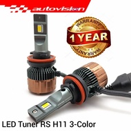 Autovision 3 Color Car LED Tuner RS 6000K 4300K 3000K H4 H11 HB4 H7