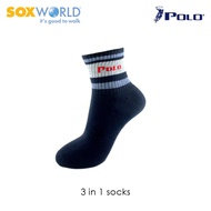 [SOXWORLD] Polo Haus 3 in 1 Thick Socks Sport Socks Sox World Assorted Colors 25-12001