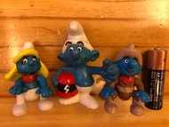 藍精靈膠公仔3個