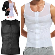Men's Body Shaper Vest Zipper High Elastic Tummy Body Vest Shapewear Tummy Control Shapewear