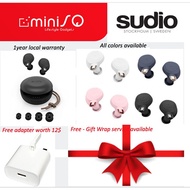 SUDIO FEM  TRUE WIRELESS EARBUDS BLUETOOTH WIRELESS Earphones with noise-canceling microphones