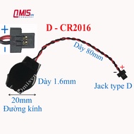 Spaghetti strap Cmos laptop battery Jack D CR2016 ML2016 2016 (Diameter 20mm, thickness 1.6mm). Dell