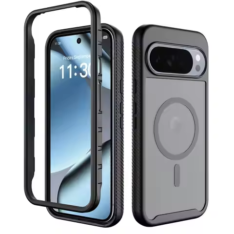 Luxury Hybrid Armor Translucent Frosted Magnet Case For Google Pixel 10 9 Pro XL ProXL 10A 9A Hard 2