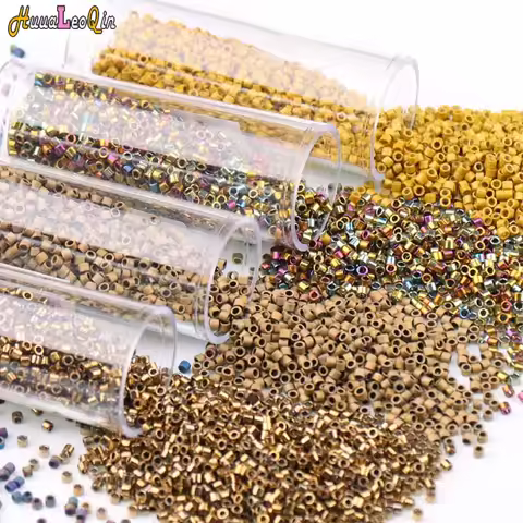 10g/Tube 1.3*1.6mm Generic Japanese Metallic Color Glass Beads 11/0 Loose Spacer Seed Beads for Jewe
