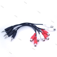 10pcs 18cm Audio Stereo 3.5mm 3pole Jack Male to 2 RCA Female Jack connector RCA Cable Converter Ada