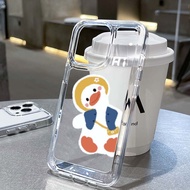 Case for Samsung Galaxy S22 S23 Ultra S22+ S23+ Plus Back Cover Cartoon Lovely Duck Aesthetics Clear