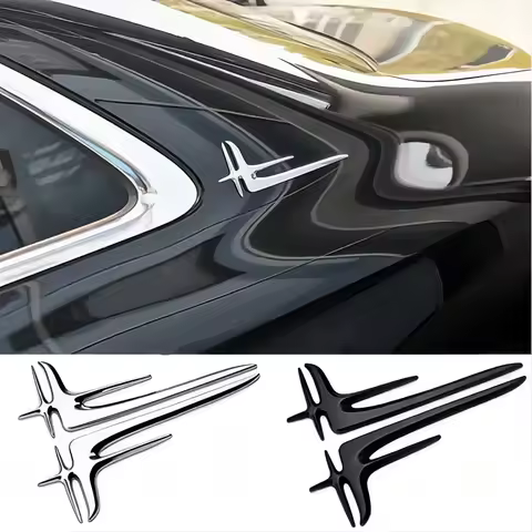 2PCS 3D ABS Side Fender Emblem Sticker for Mercedes-Benz C E S A GLC GLE CLA GLA C200L E260L E300L e