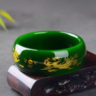 ♝Natural Jade Bangle Bracelet Hand-Carved Fine Lady Jewellery Fashion Accessories for Women Roup"Cq