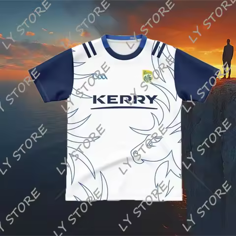 Kerry GAA Home Training Jersey Men's Rugby Jersey 2024_25 Goalkeeper T-shirt Stylish Comfortable Coo