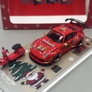 ZJWJ 1/64 Porsche 993 Christmas Minions Alloy Diecast Car Model Toy Birthday Gift