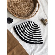 Cole striped crochet bucket hat handmade crochet summer hat
