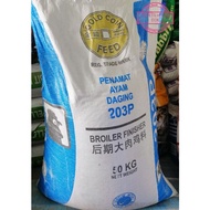 GOLD COIN 203P Penamat Ayam Daging ( 1kg Repack ) / Dedak Ayam Kasar / Broiler Finisher