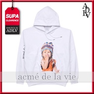 ✿ acme de la vie ✿ ADLV AUTHENTIC BABY FACE INDIAN BOY HOODIE WHITE UNISEX KOREA STREET STYLE 2022FW