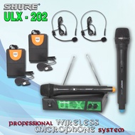 Mic Wireless ULX 202 Double Headset & Double Handle - Mic ULX-202 Double Microphone clip on