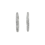 Poh Heng Jewellery 18K White Gold Diamond Earrings