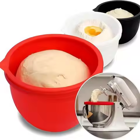 Silicone Bowl Liner With Lids For KitchenAid Tilt Head Mixers 5 Qt Capacity Heat Resistant No Slip D