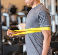 Karet olahraga otot kaki tangan Flexiband Latex Resistance Band Elastis Alat Olahraga Karet Fitness 