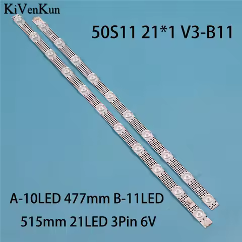 2pcs TV LED Array Bar For TCL 50P631 50P631X1 50P635 50RP630 50S450 50S451 50S453 50S455Backlight St