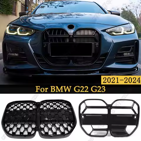 Front Bumper Grille Grill For BMW 4 Series G22 G23 430i M440i 2021-2024 CSL/Meteor Style With ACC Ac